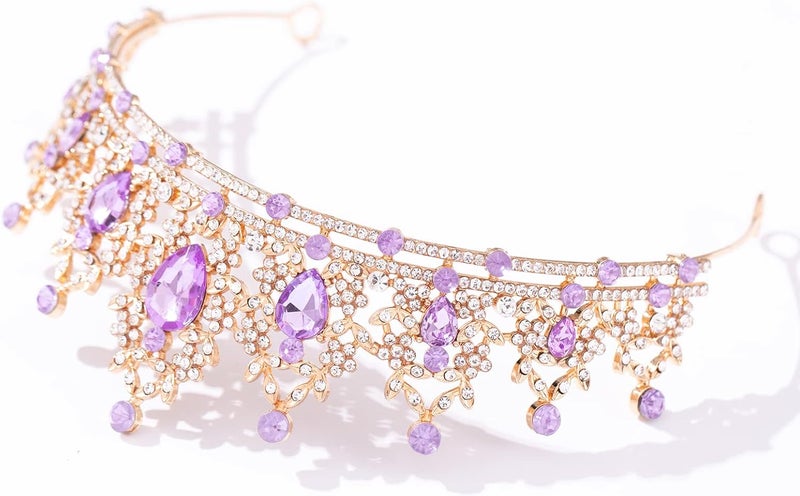 FORSEVEN Crystal Tiaras for Women, Wedding Tiaras and Crowns for Women Tiaras for Birthday Party Princess Crown Hair Accessories Bride Rhinestone Christmas Decorations Headband - Image 4
